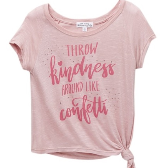 NWT THROW KINDNESS AROUND SIDE TIE TEE. Sz XL - Picture 1 of 2